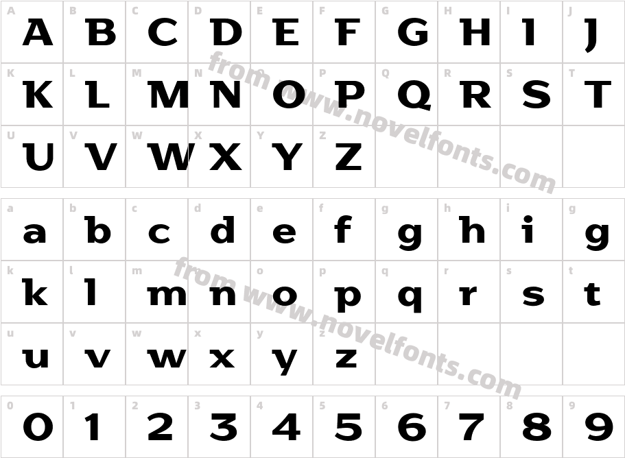 Germes BoldCharacter Map