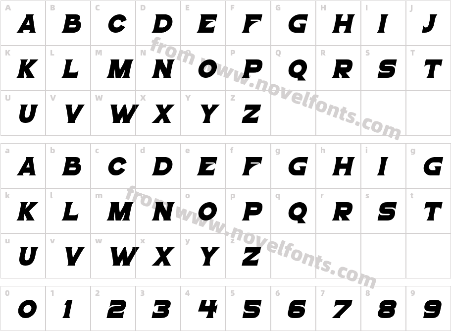 Ghost Stories Deluxe ItalicCharacter Map
