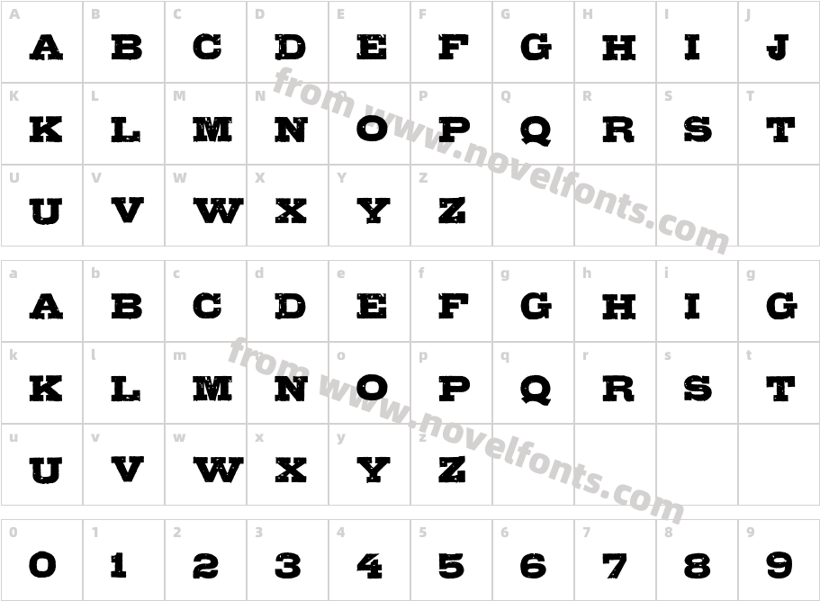 GipsieroCharacter Map