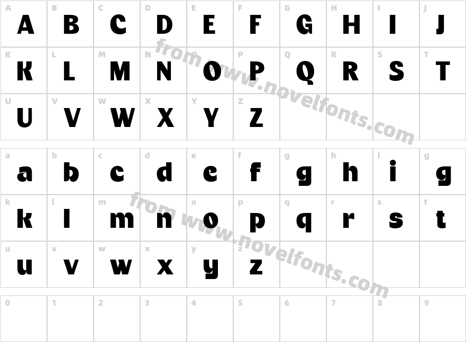 Glazio Demo RegularCharacter Map