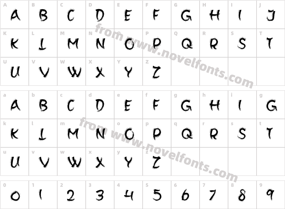 Glitz BrushCharacter Map