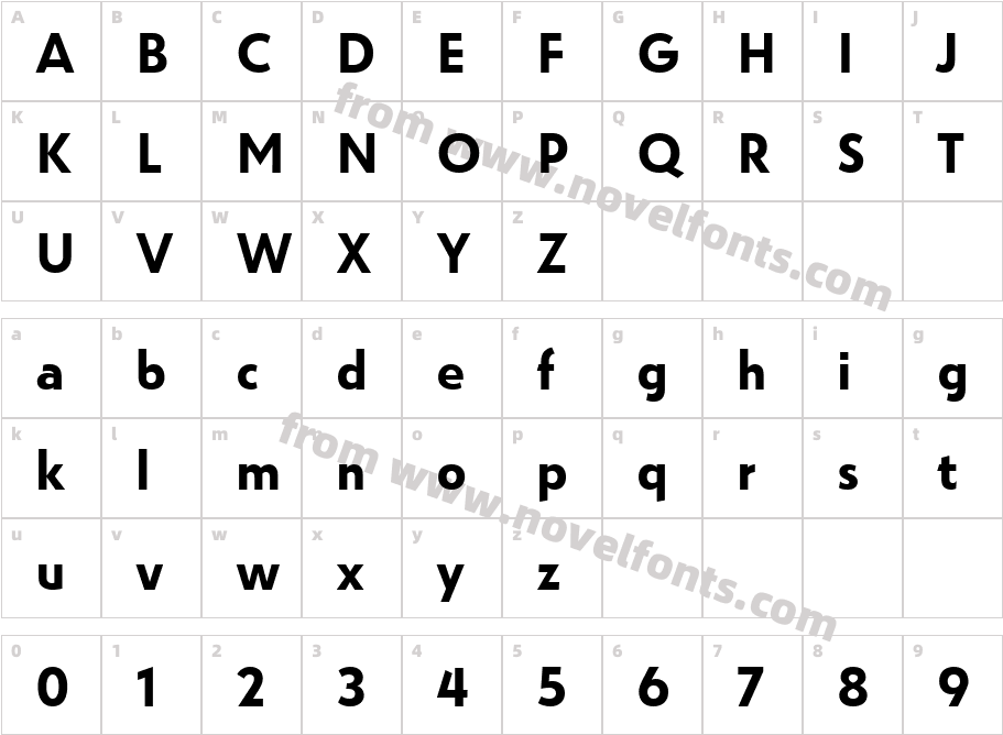 Globe Grotesk Display Bold RegularCharacter Map