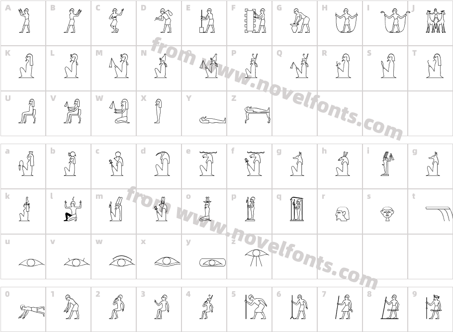 Glyph Basic ACharacter Map
