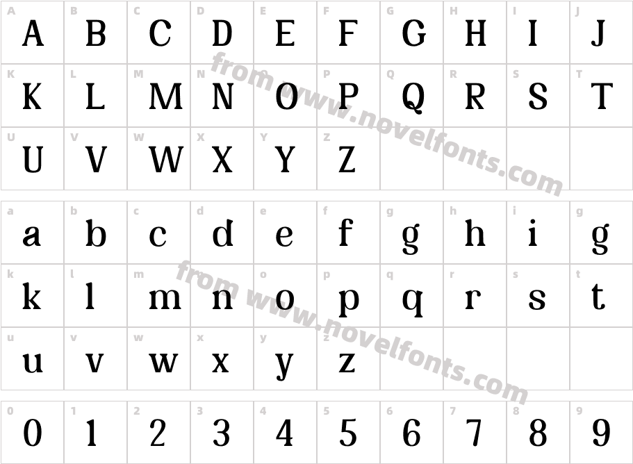 Gotile RegularCharacter Map