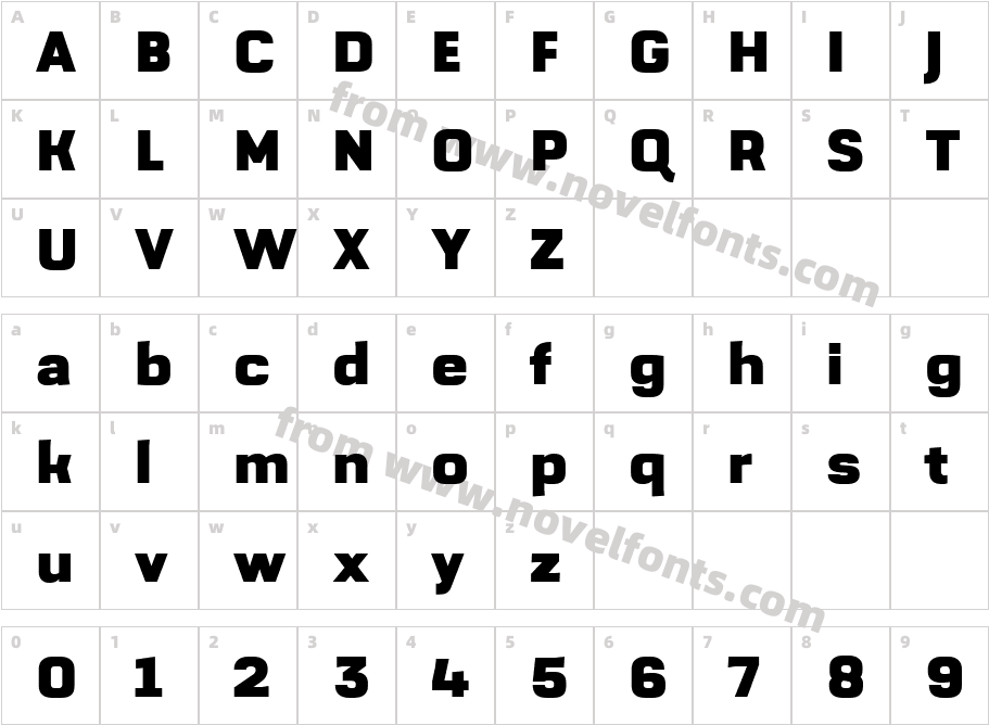 Grafia Sans Pro BlackCharacter Map