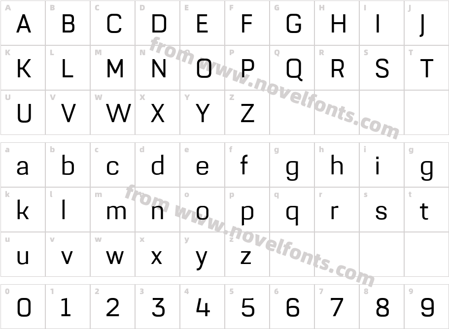 Grafia Sans Pro BookCharacter Map