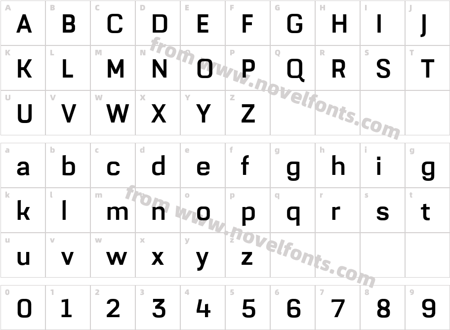Grafia Sans Pro MediumCharacter Map