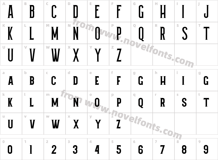 Grantmouth StandardCharacter Map