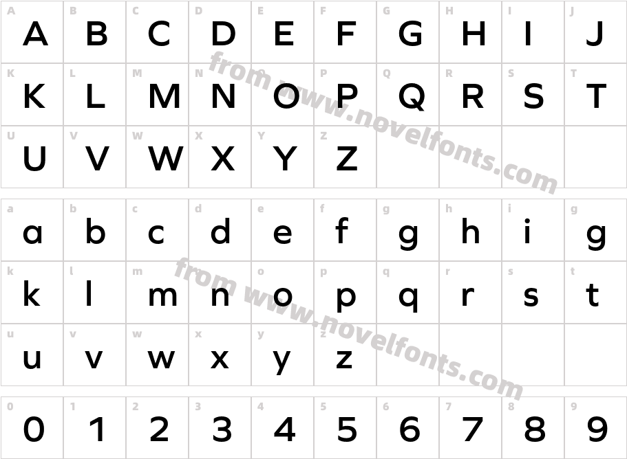 Graphie SemiboldCharacter Map
