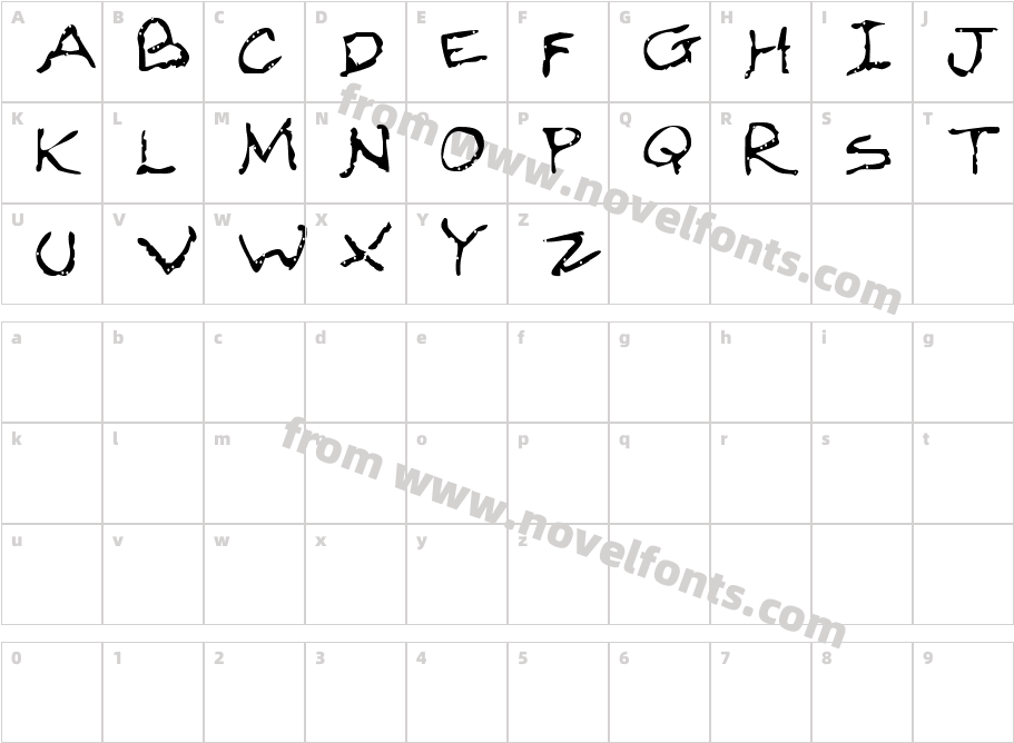 Green BlackboardCharacter Map