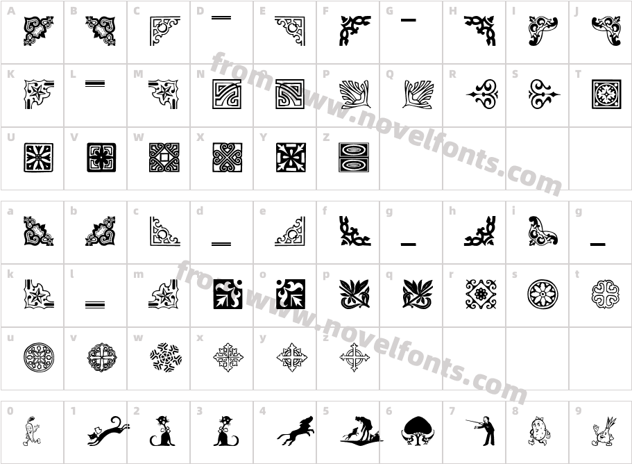 Griffin Dingbats1Character Map