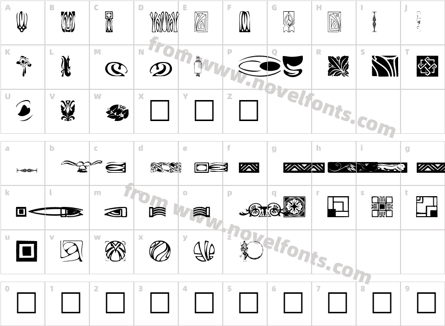 Griffin Dingbats2Character Map