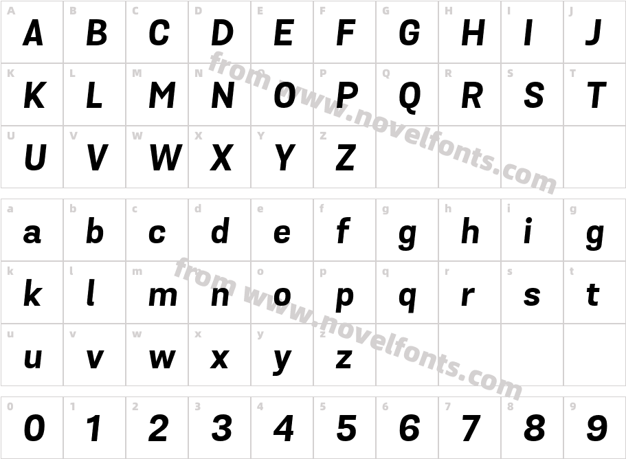 Grota Sans Alt Bold Italic_02933Character Map