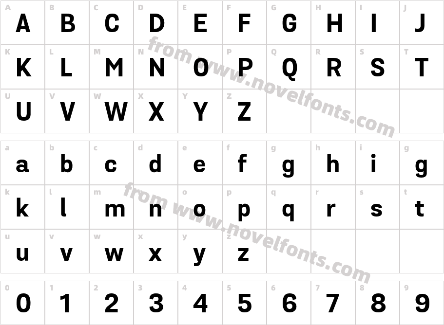 Grota Sans Bold_58080Character Map