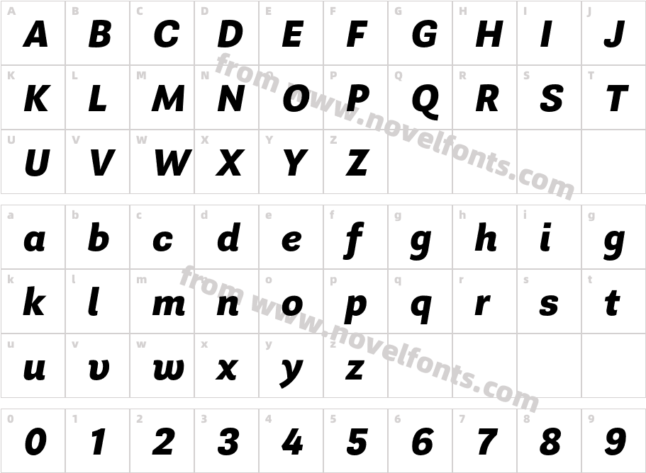 Guanabara Sans Regular4Character Map