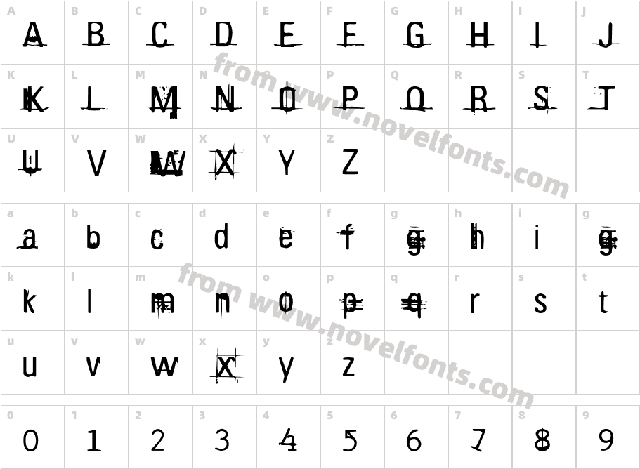 KO-dirtyCharacter Map