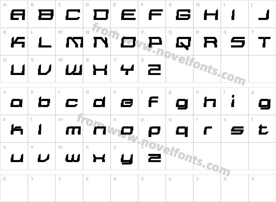 Guinsa Demo RegularCharacter Map