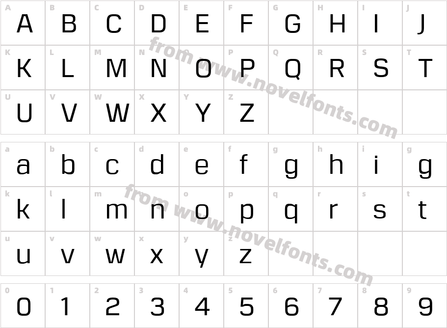 Gunar Regular 6Character Map