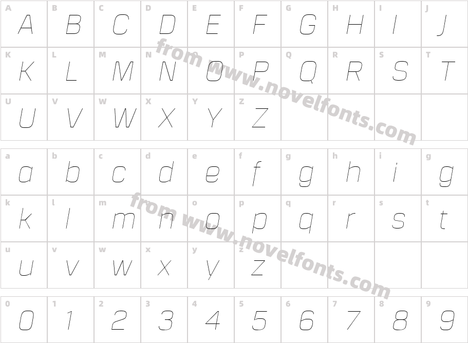Gunar Regular 7Character Map