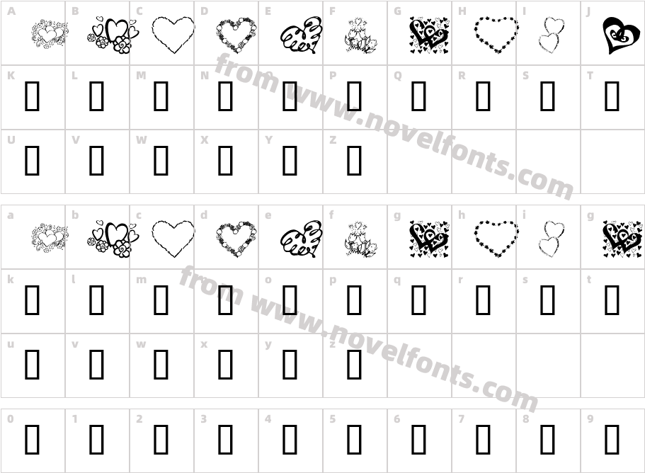 KR All About The HeartCharacter Map