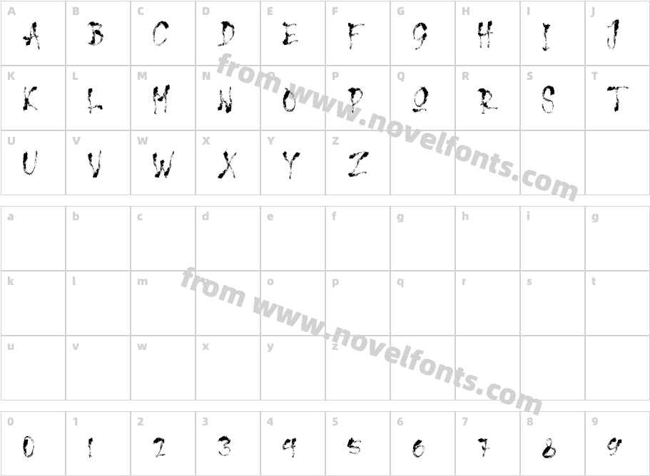 HALF DEATHCharacter Map