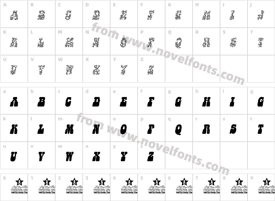 HIPPIES FLOWERS ITALIC PERSONAL USE Bold ItalicCharacter Map