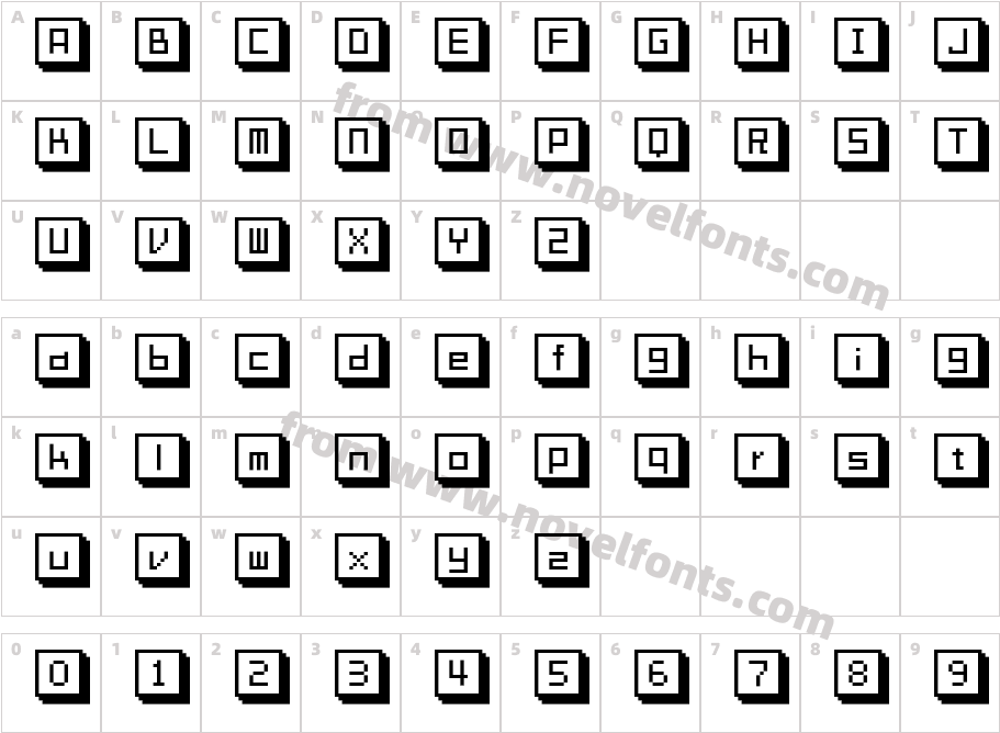 HM Bit BoxCharacter Map