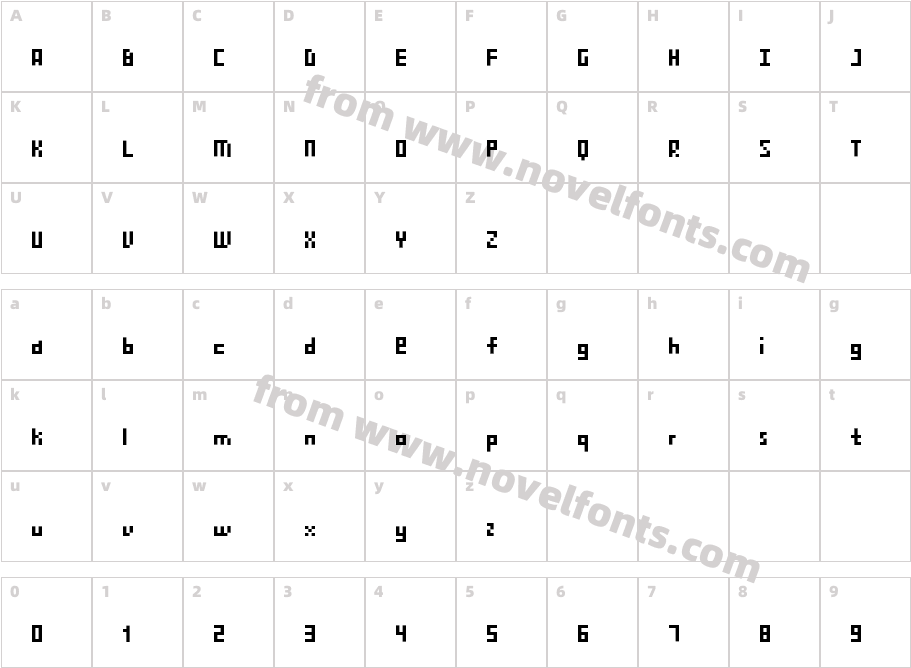 HM Tiny BitCharacter Map