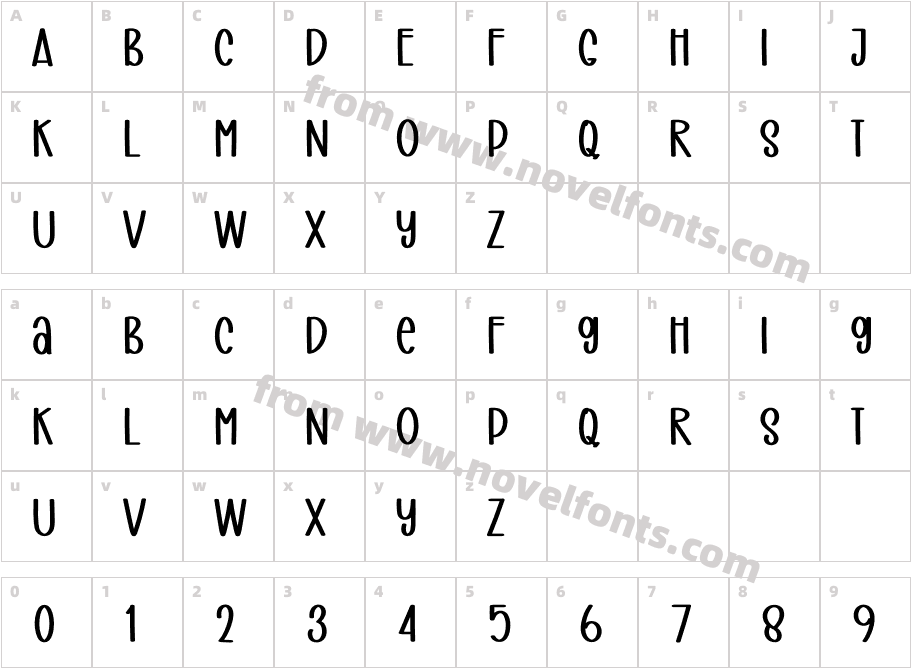HOUSEPLANNER RegularCharacter Map