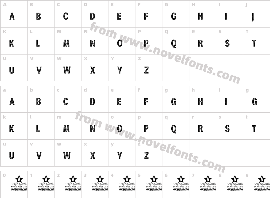 HURLANT CONDENSED PERSONAL USE RegularCharacter Map