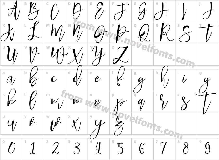 Hafizan ScriptCharacter Map