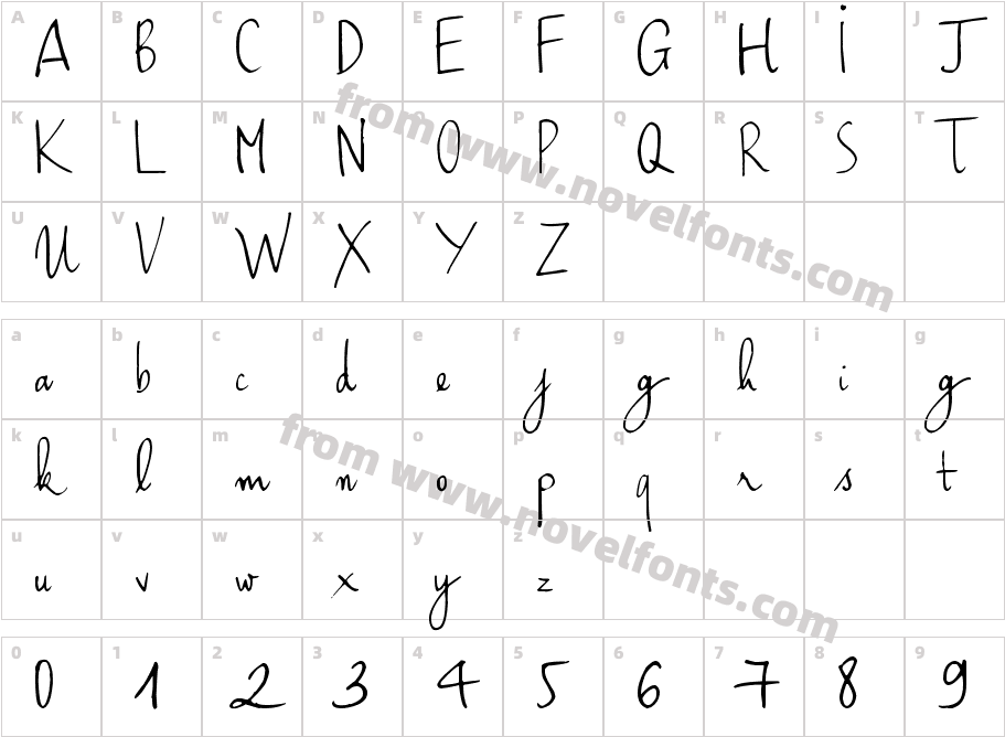 Haiku's Script ver.06Character Map