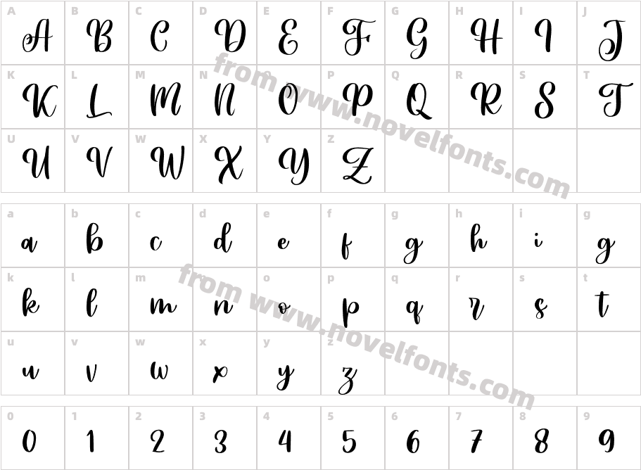 Hailey ScriptCharacter Map