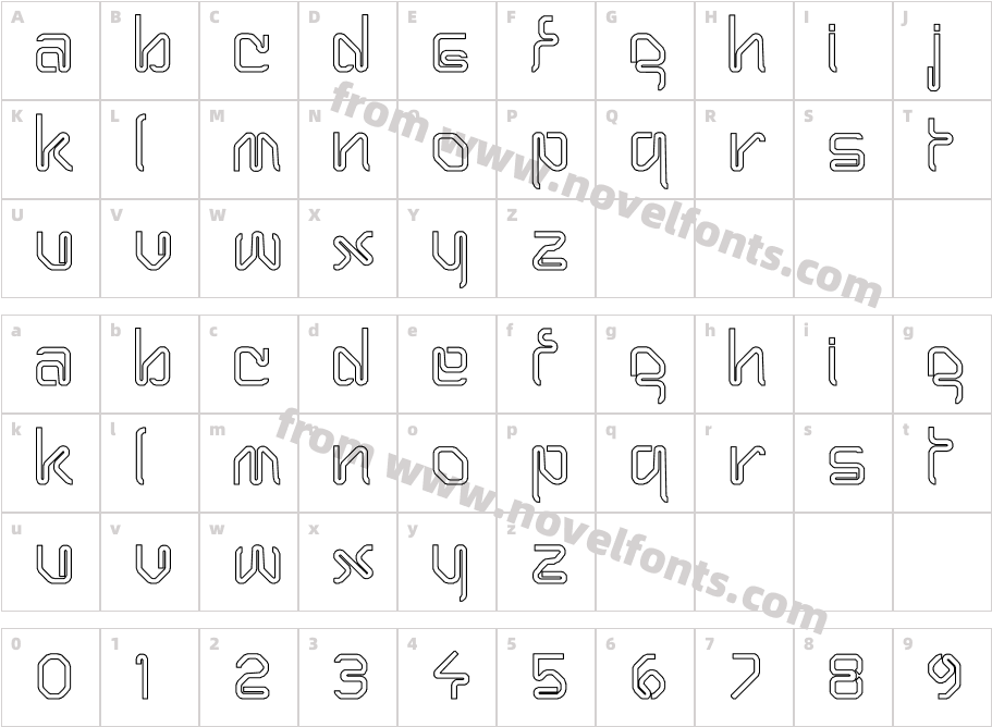 Hairpin Normal HollowCharacter Map