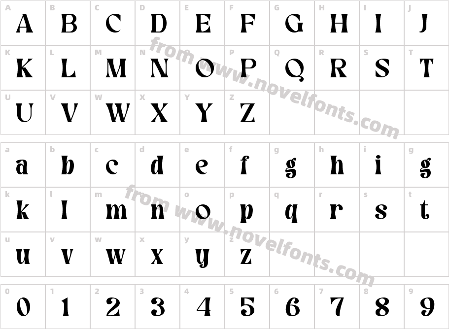 Hallo Almond RegularCharacter Map