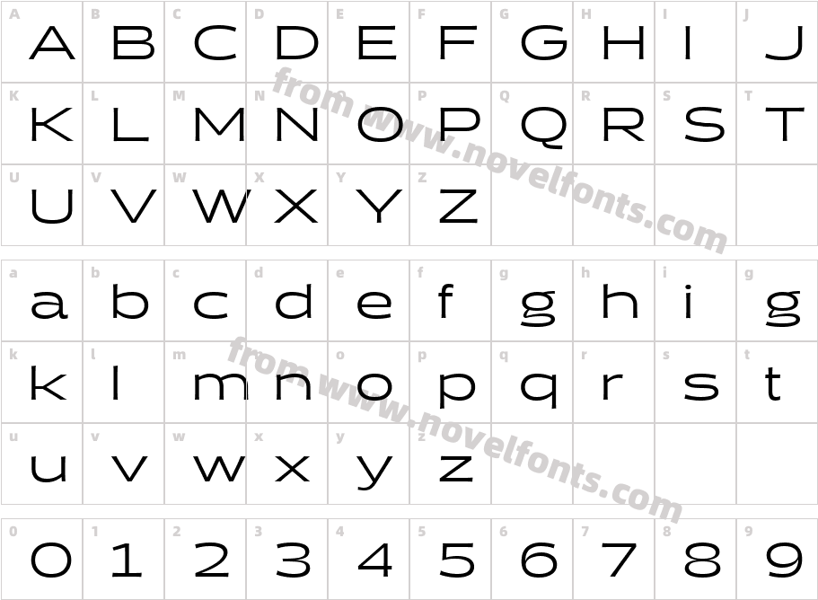 Halogen Flare RegularCharacter Map