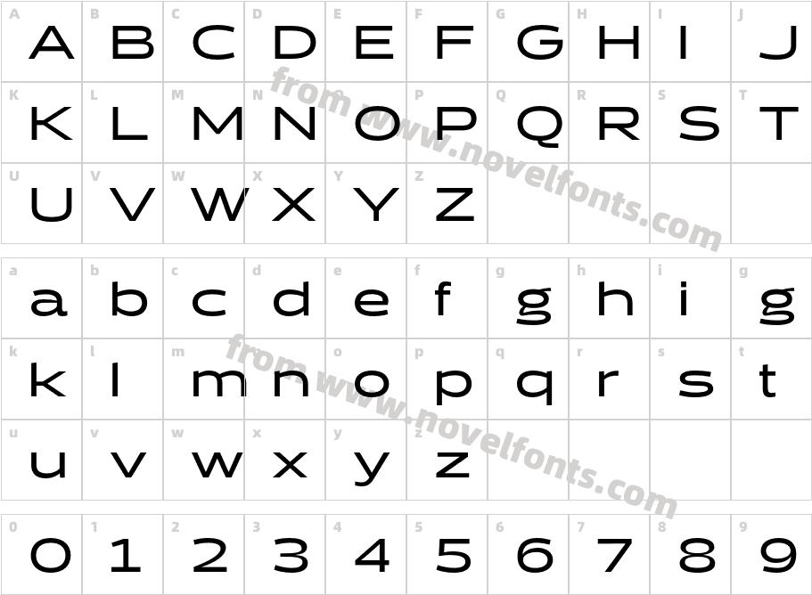 Halogen MediumCharacter Map