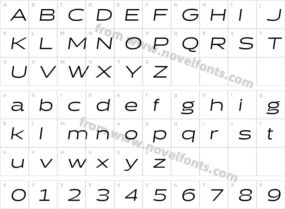 Halogen Regular ObliqueCharacter Map