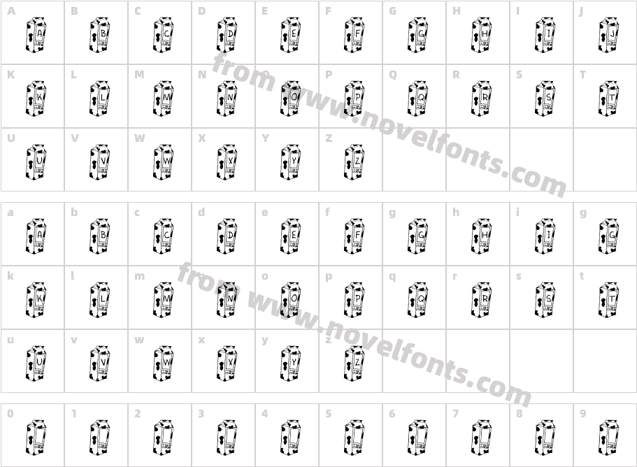 KR Cow JuiceCharacter Map