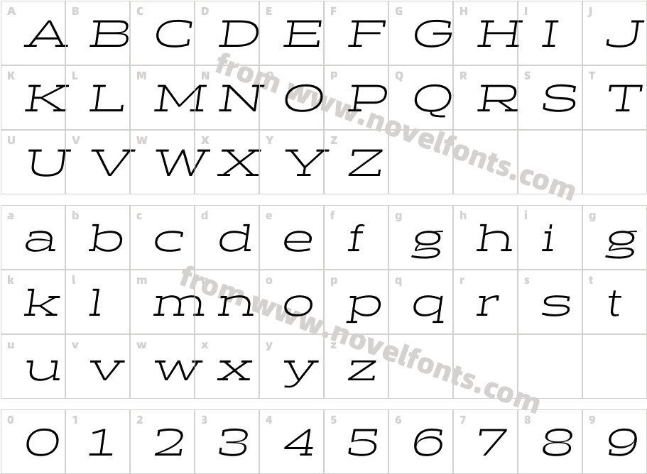 Halogen Slab Light ObliqueCharacter Map