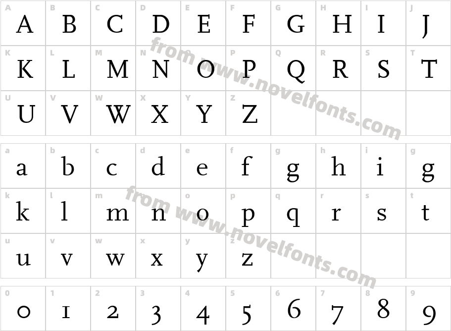 Halqemeylem SerifCharacter Map