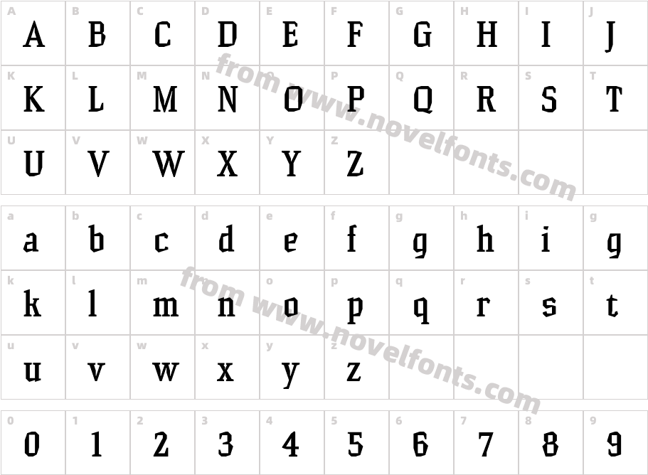 Hammerhead MediumCharacter Map