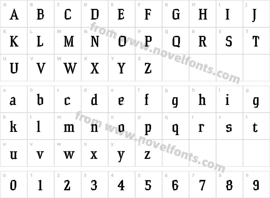Hammerhead MediumCharacter Map