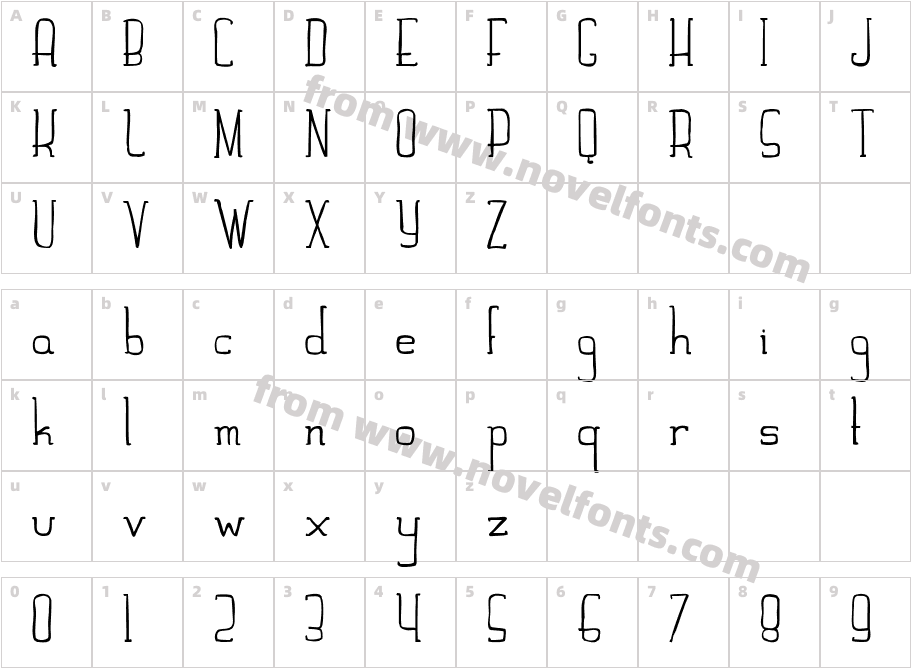 Hand SlabCharacter Map