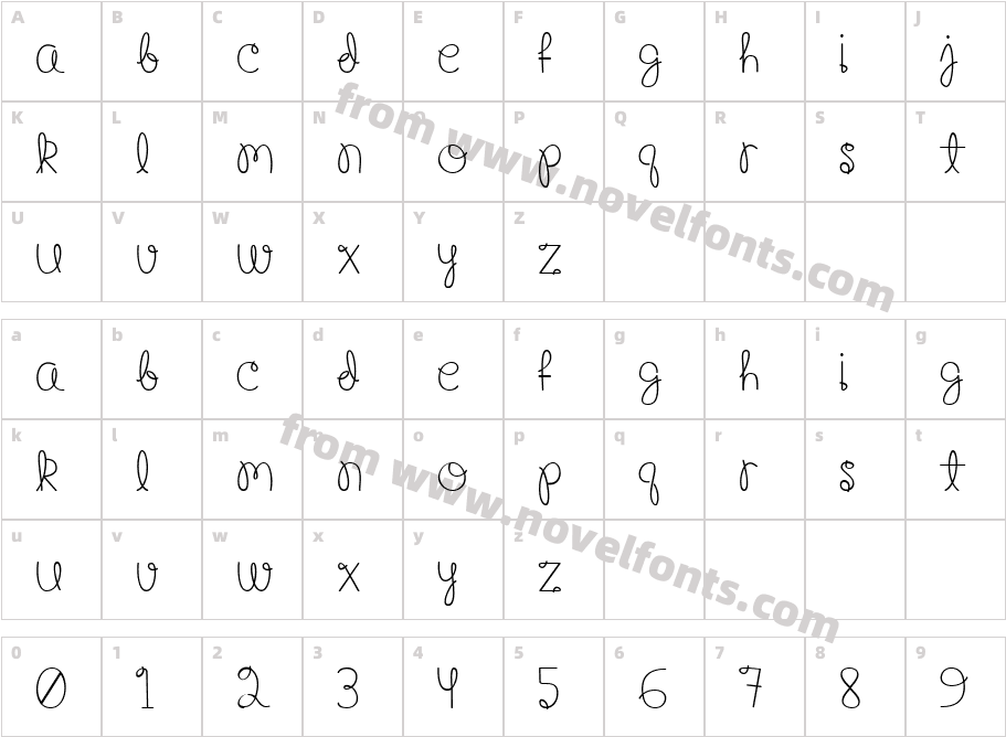 Happy Birthday, Baby ( Medium)Character Map