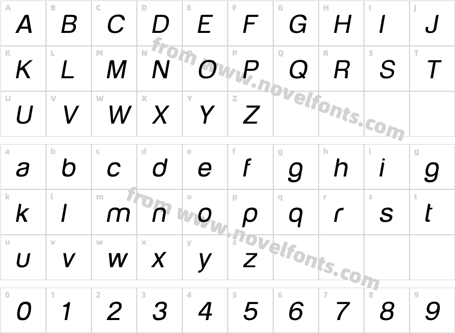Harabara Mais Italic Harabara Mais ItalicCharacter Map