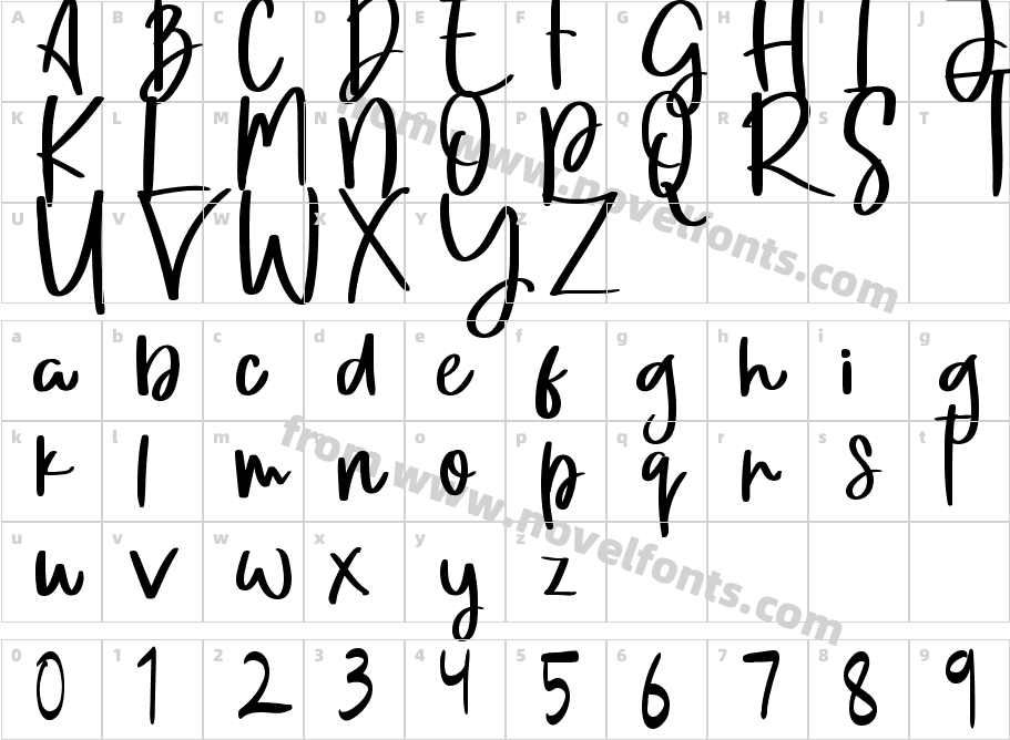 Harmoni CintaCharacter Map