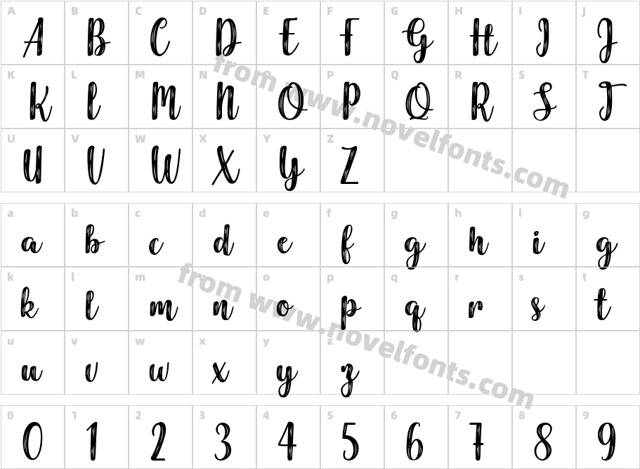 Harmonious CalendarCharacter Map
