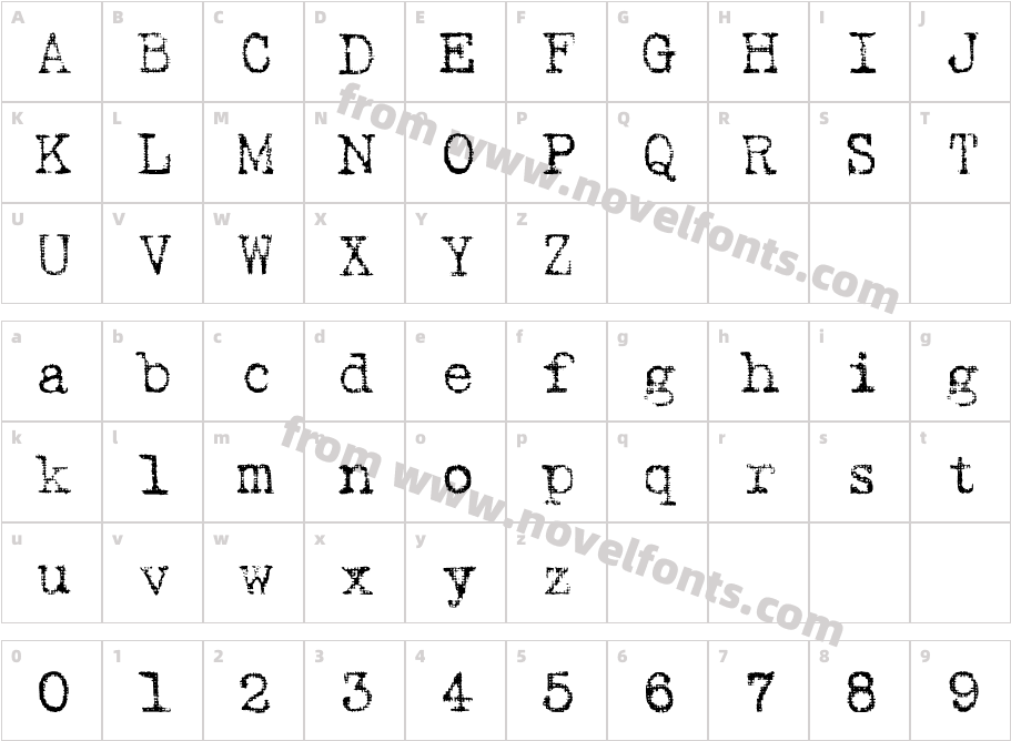 Harting2Character Map