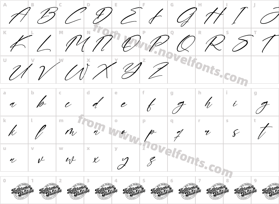 Hasthelics DEMO VERSION ItalicCharacter Map
